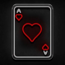 Neón poker card