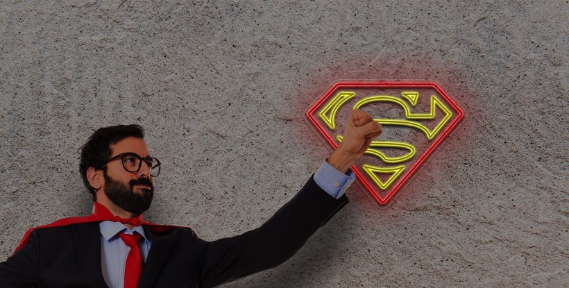 Neón inspiración logo superman