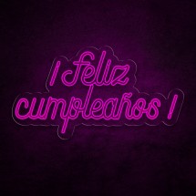 Neón feliz cumpleaños