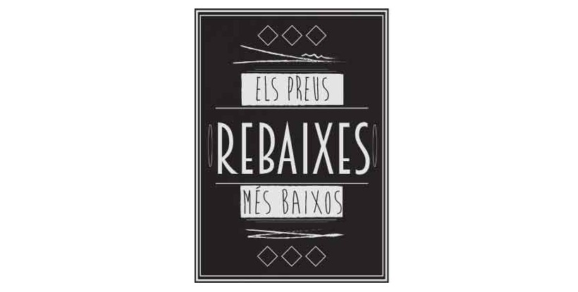 Cartel Rebajas Vintage