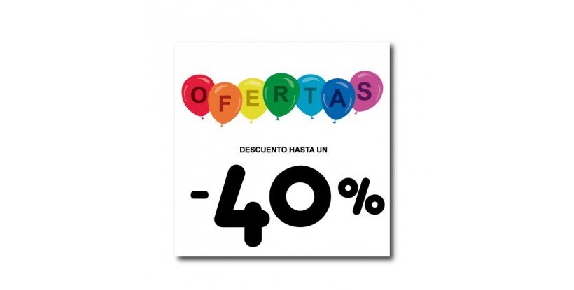 Cartel ofertas -40% globitos