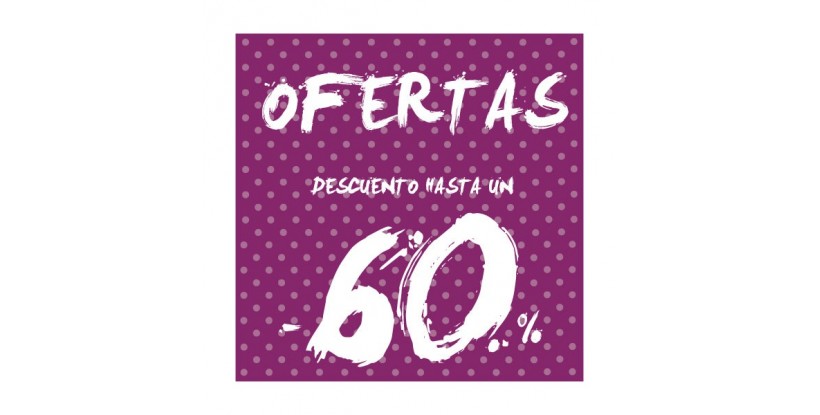 Cartel ofertas -60% puntitos