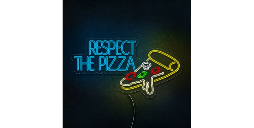 Neón Respect the pizza