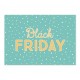 Cartel Black Friday Confetti turquesa