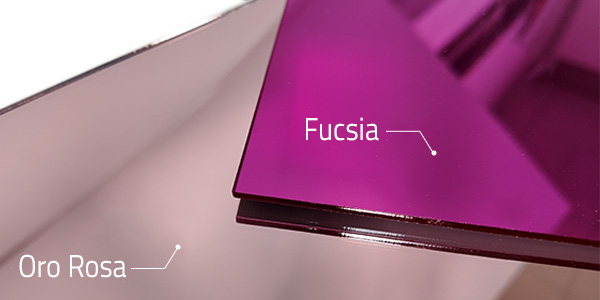 diferencia entre metacrilato espejo oro rosa fucsia